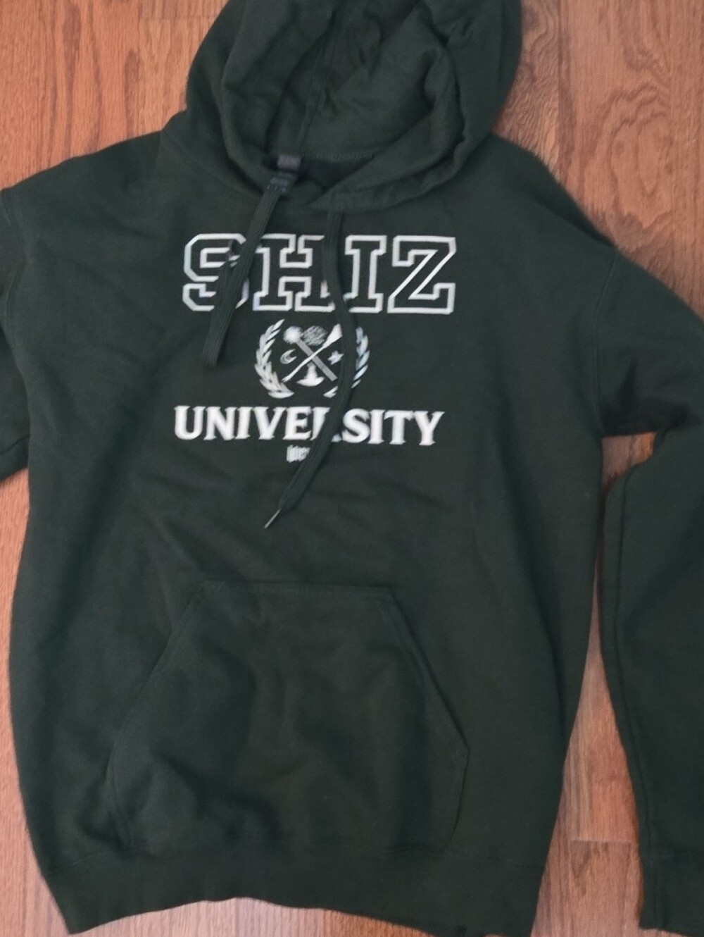 NWT Wicked Shiz University Graphic Hoodie - Forest Green - Small